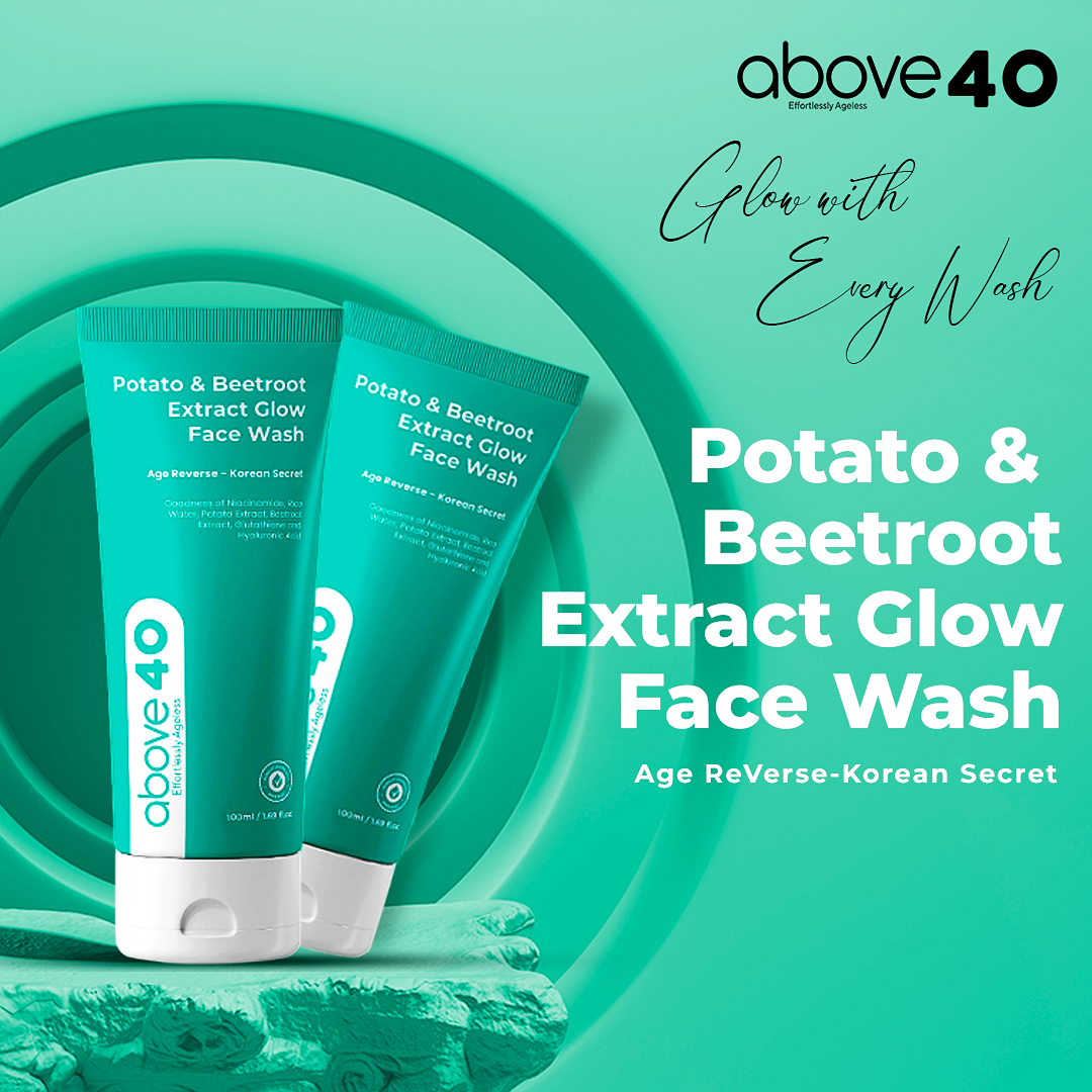 Potato & Beetroot Glow Face Wash UAE | Above40 Anti-Ageing